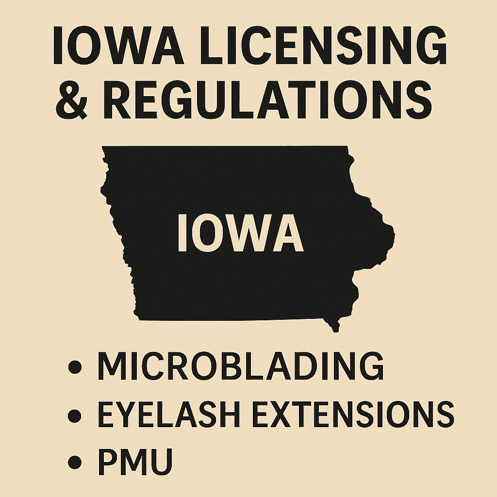 Iowa Licensing & Regulations for Microblading, Lash Extension, & Permanent Makeup